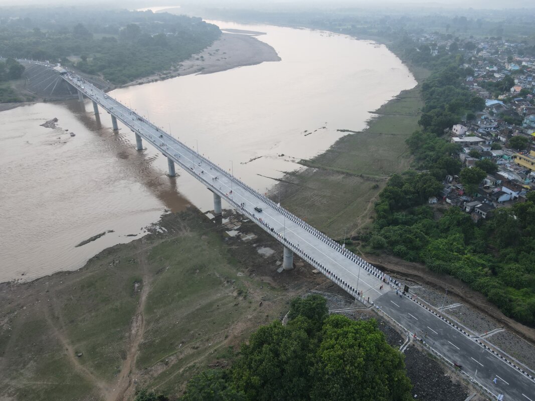 Kanhan Major Bridge constructed across the Kanhan River on NH-7 near Nagpur